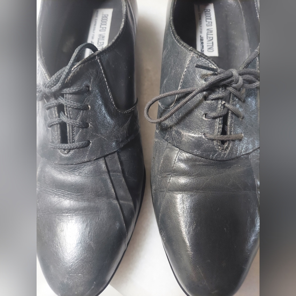 Gray Leather Men's Oxfords